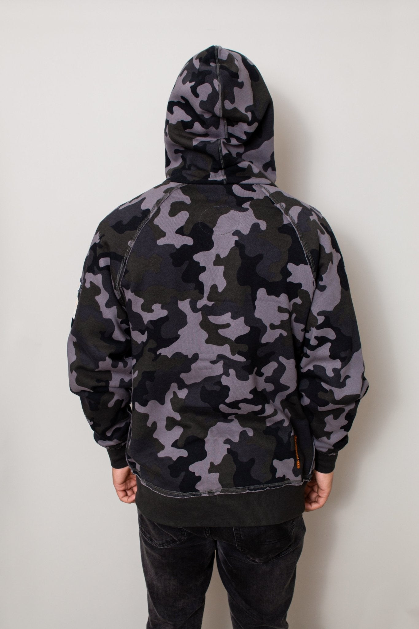 Grey best sale camouflage hoodie