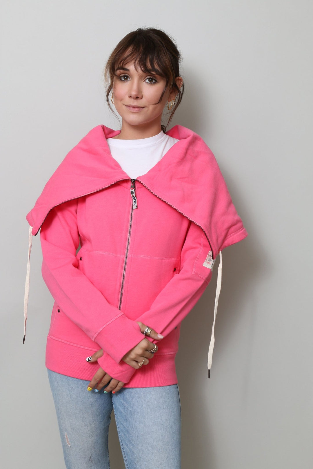 Pink Drop Shoulder Ribbed Trim Oversized Sweatshirt – KesleyBoutique